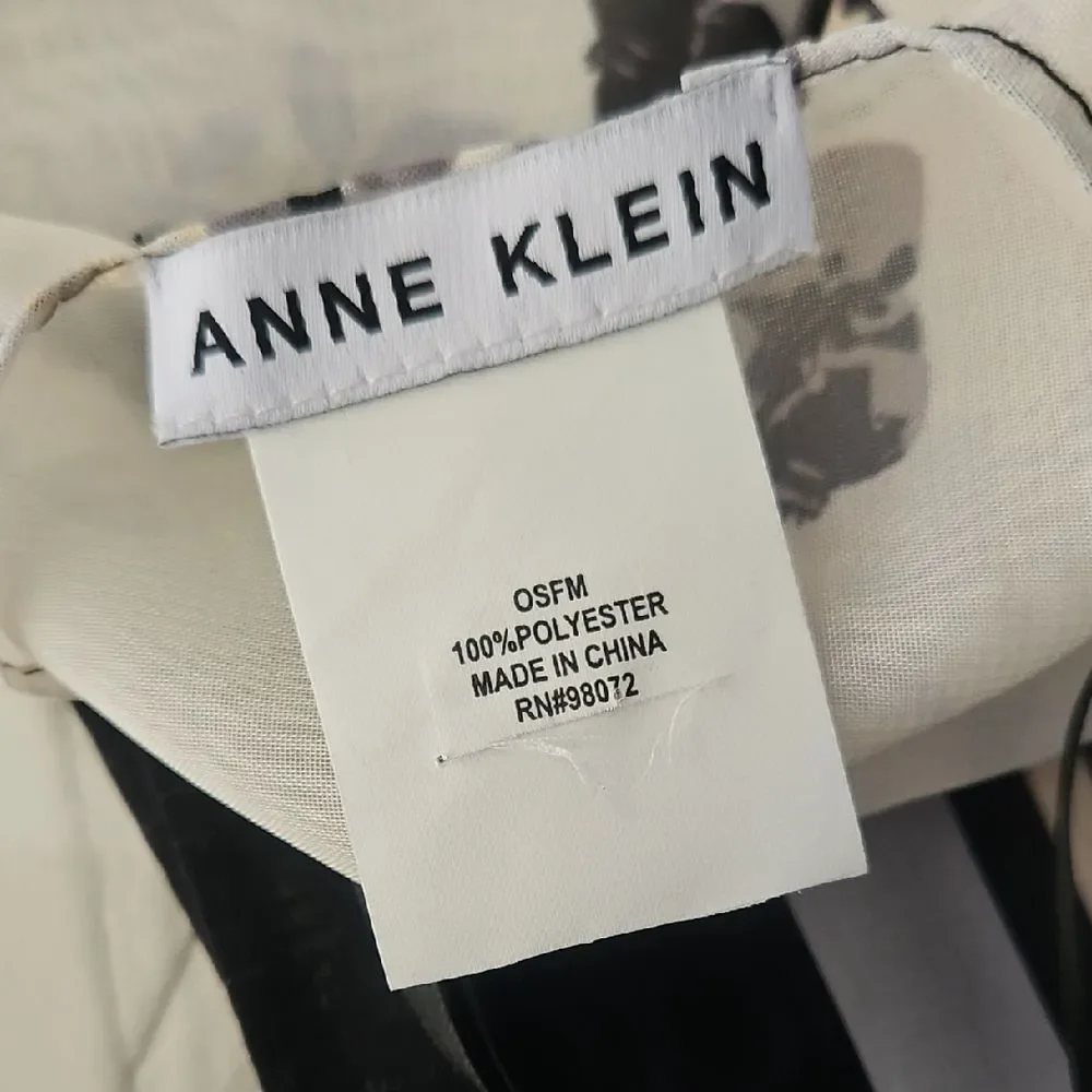 Anne Klein Sheer Scarf with Floral Pattern